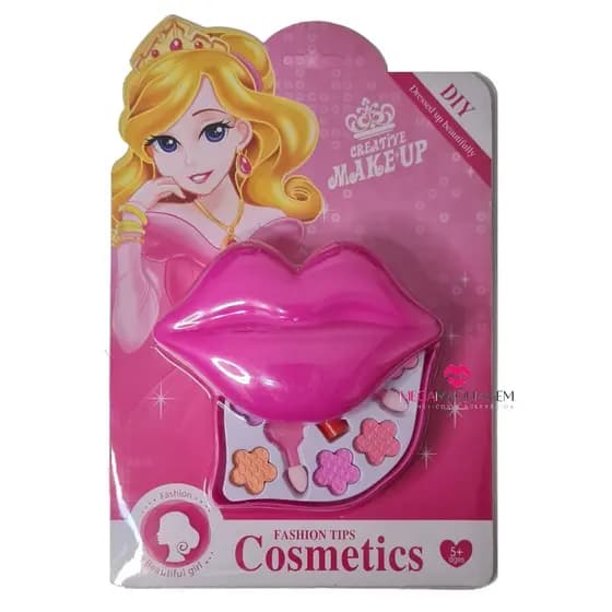 Kit Maquiagem Infantil Kids c/ Sombras Pincel Batom - Boca