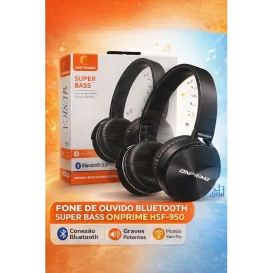 Fone de Ouvido Bluetooth OnPrime HSF-950 – Super Bass