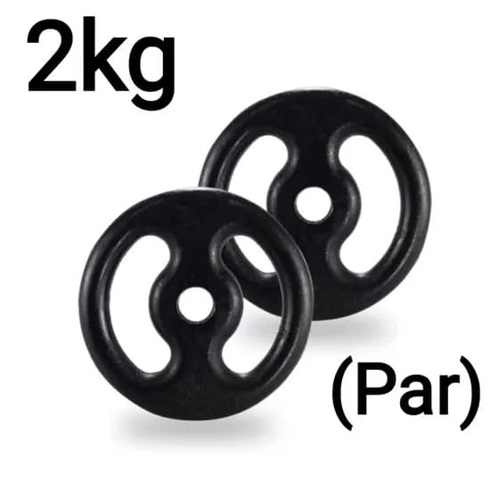 Kit 2 Anilhas Pintada 2kg Par Anilhas de Ferro