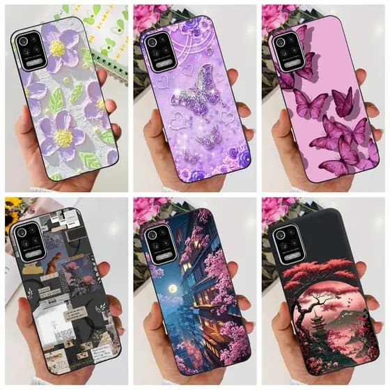 Para LG K62 2020 Capa LMK525 LM-K525H À Prova De Choque Popular De Silicone Macio De Borboleta + Bumper