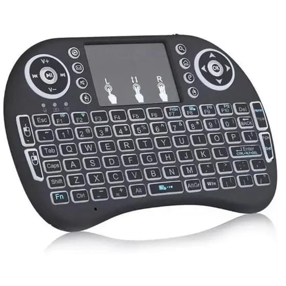 Mini Teclado Sem Fio com Touchpad e Retroiluminação LED - JP-2529