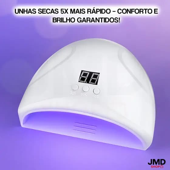 Cabine Estufa Secador De Unha Gel Acrigel Forno Uv 24 Leds Potente Secagem Ultra Rapida