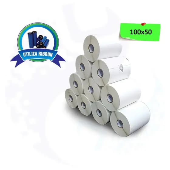 10 rolos Etiquetas Adesivas 100x50 mm 10x5 cm Zebra Argox Elgin