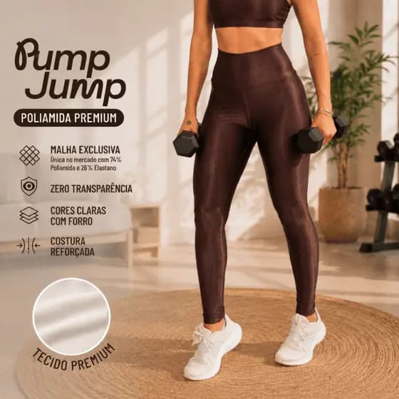 Legging Shine Cintura Alta Poliamida Micro Canelada Fitness Academia