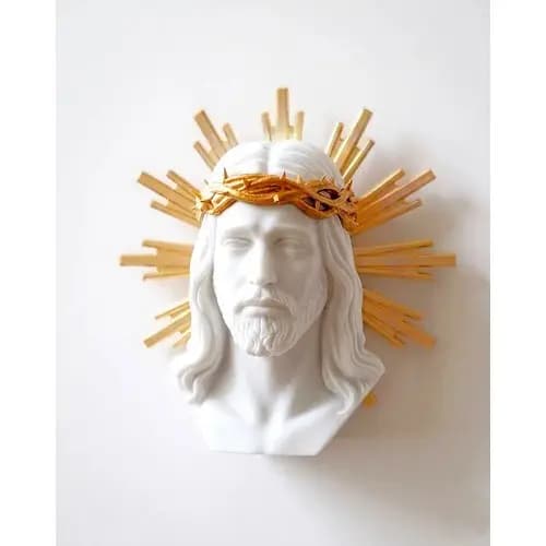 Escultura Decorativa De Jesus 20cm Decoração Para Sua Pared.