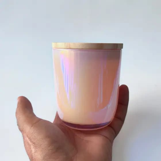 Porta Vela Furta-cor Rosa 250ml Importado