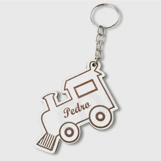 Kit 20 Chaveiros Trenzinho Com Nome Personalizado
