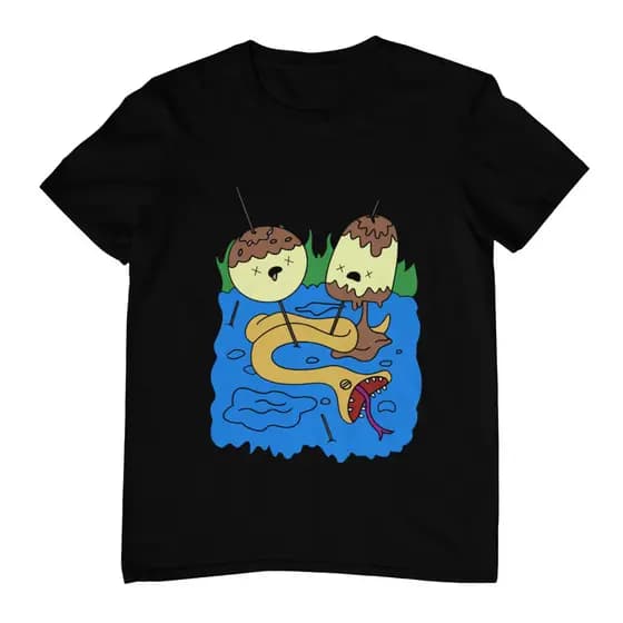 Camiseta Estampada Unissex Hora da Aventura Marceline e Princesa Jujuba