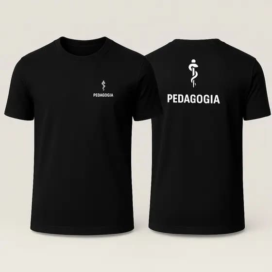 Camiseta Básica Unissex Pedagogia Preta