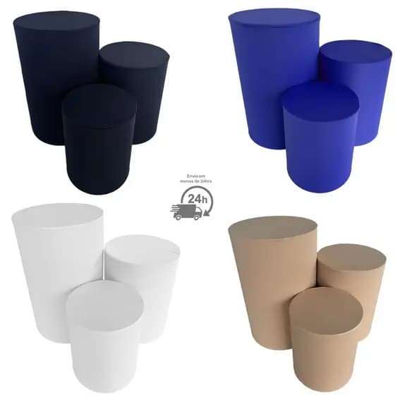 Trio De Capas Para Cilindros De Festa Com Elastico P M G Envio 24h