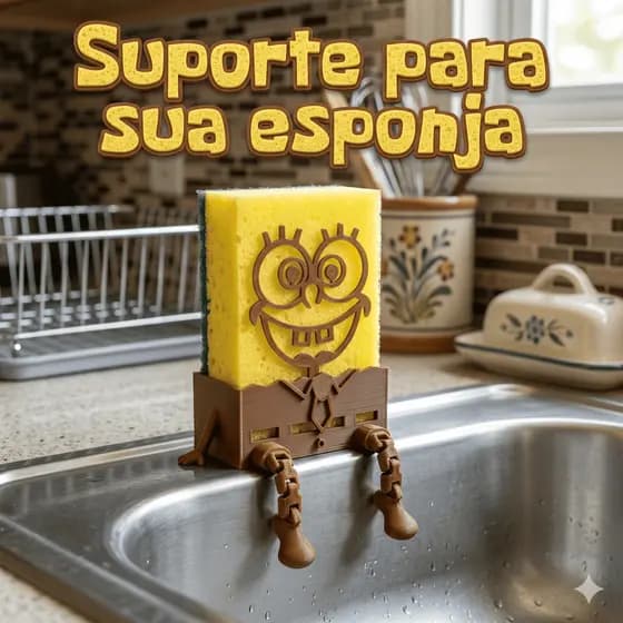 Organizador De Pia Bob Esponja Suporte Criativo Decoração Cozinha
