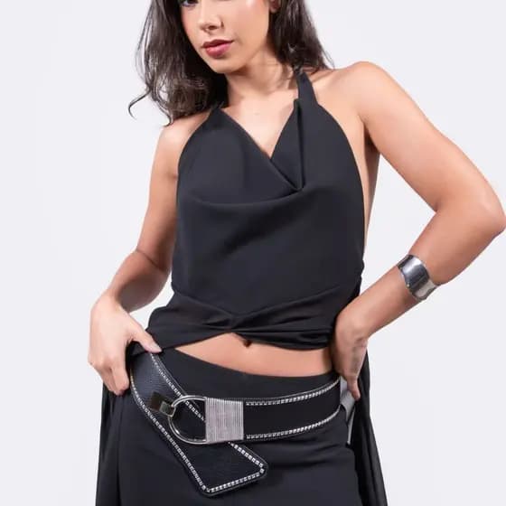 Cinto Feminino Faixa Elástico Boho Chic Moda Tendência Inverno Festas Coutnry