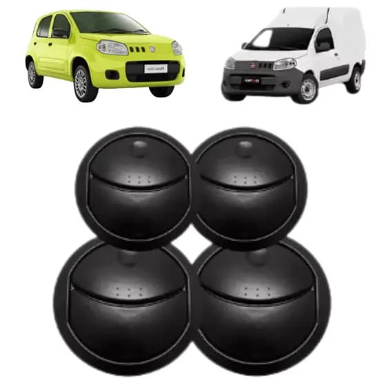 Kit Difusor Ar Novo Uno 2010 A 2014 Fiorino 2013 Preto