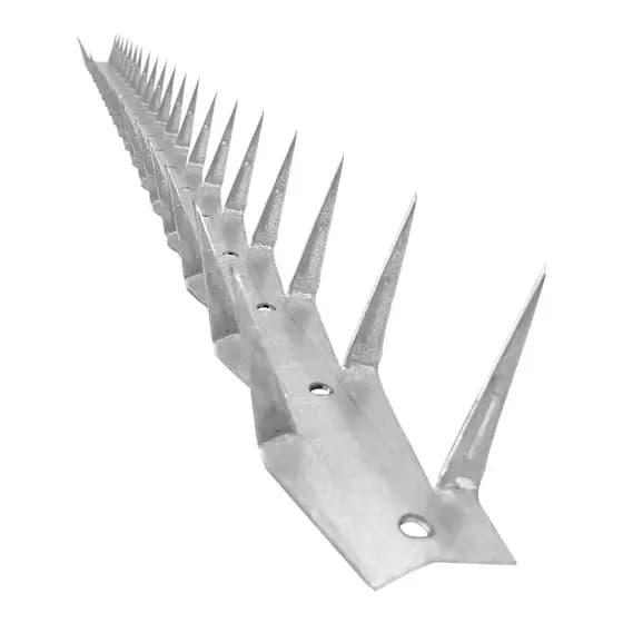 4 Metros Lança Perimetral em "V" Galvanizada para Muro, Lamina de 5cm, Chapa de 1.8mm