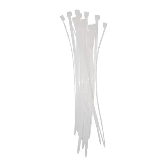 Abraçadeira de Nylon 5,1x300mm Branca 100 Unidades