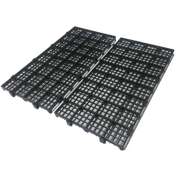 Kit 20 Pisos Plástico Preto Estrado Pallet Palete 50X25Cm