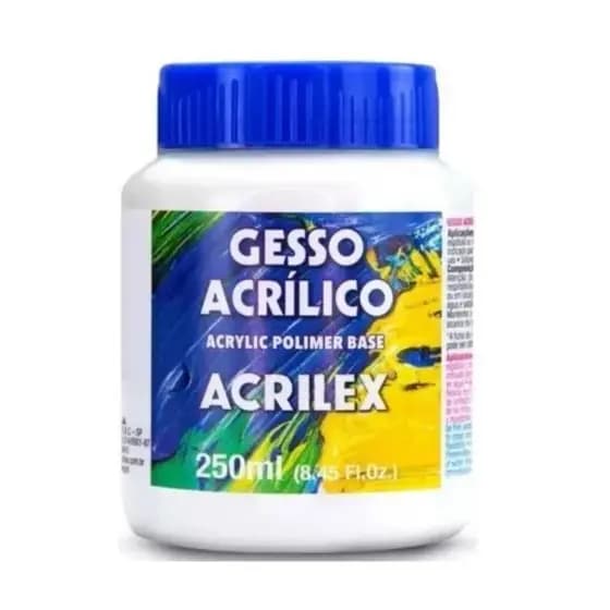 Gesso Acrílico Para Tela Pintura Óleo Branco Acrilex 250ml