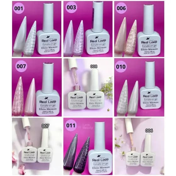 Esmalte em Gel Efeito Marmore Real Love 10ml