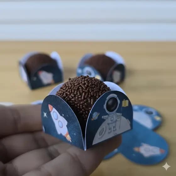 🚀 Forminhas para Doces Tema Astronauta aquarela – Festa Infantil e Lembrancinhas