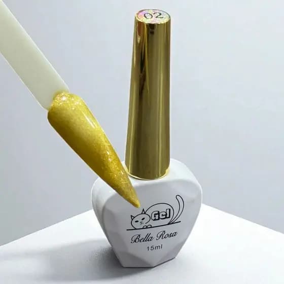 Esmalte Gel dourado e prateado Olho de gato 15ML Bella Rosa
