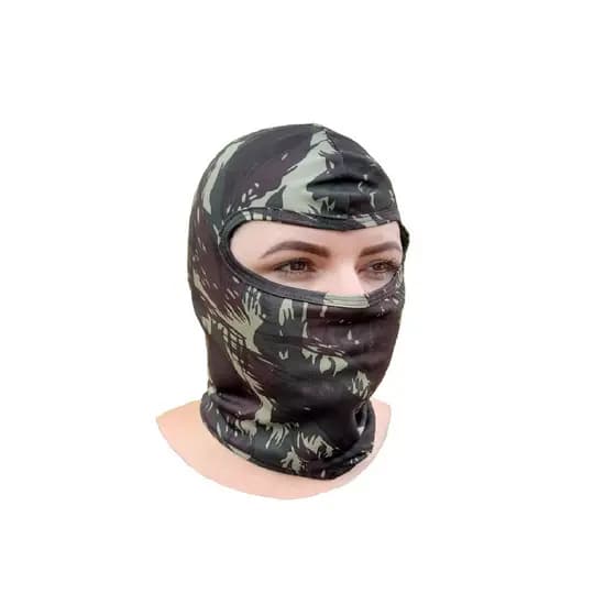 Touca Balaclava Ninja Mascara Camuflada - Tática Militar / Airsoft Paintball / Exercito Verde / Moto Motoboy Motqueiro