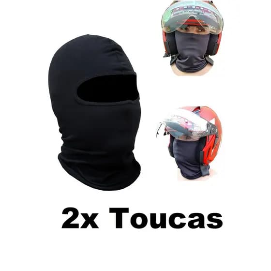 Kit 2 Touca Ninja Balaclava - Frio Inverno / Paintball / Moto Motoboy Motoqueiro - UV+50