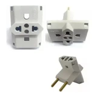 Kit 2 Unidades Benjamim T Simples 3 Saídas - 10/20 Amperes Tê
