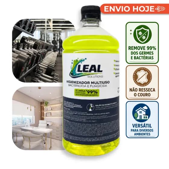 Higienizador LEAL Pet 1L para Barbearia e Estética | Limpa e Conserva Cadeiras de Couro