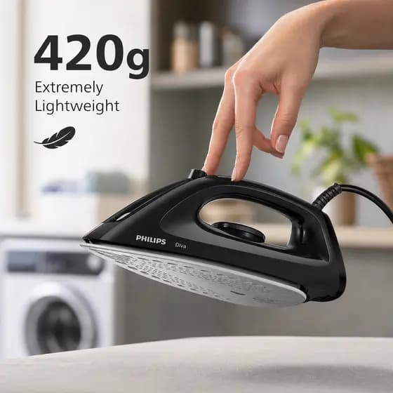 Ferro Passar Roupa Seco 127V Preto Sem Vapor Sem Água
