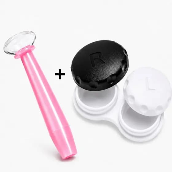 Kit Ventosa Mais Estojo Kryx Para Lente De Contato, Porta Lentes Aplicador Removedor Kit Completo