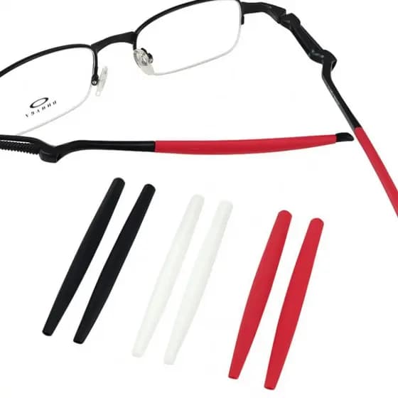 Borrachinha de oculos, ponteira de silicone antiderrapante para óculos, borracha protetor de óculos