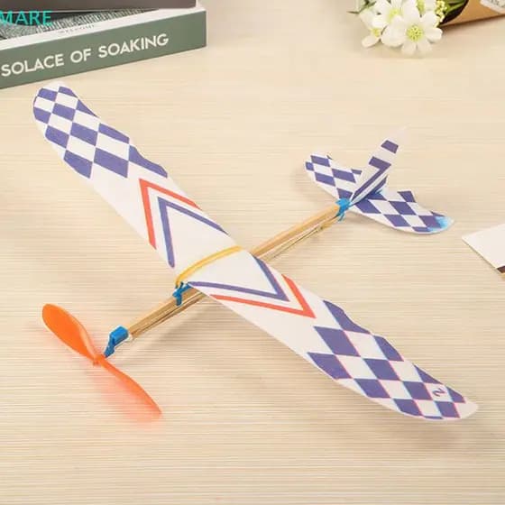 MA Elástico Powered Aircraft Planador Avião DIY Kids