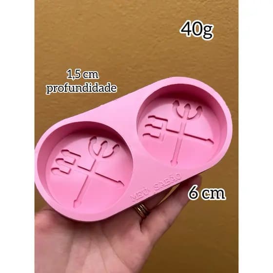 Forma de silicone tridente exu pombo gira