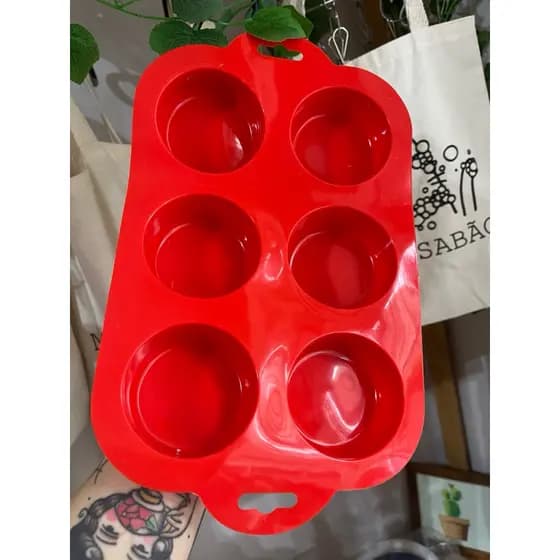 Forma de silicone Redondo grande - 6 cav.