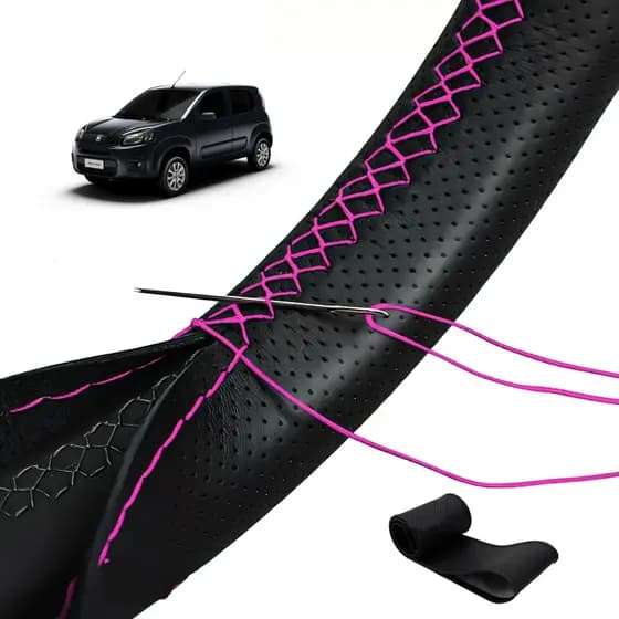Capa De Volante Costurada Gol G6 Tecido Courvin Macio com Furinhos Premium
