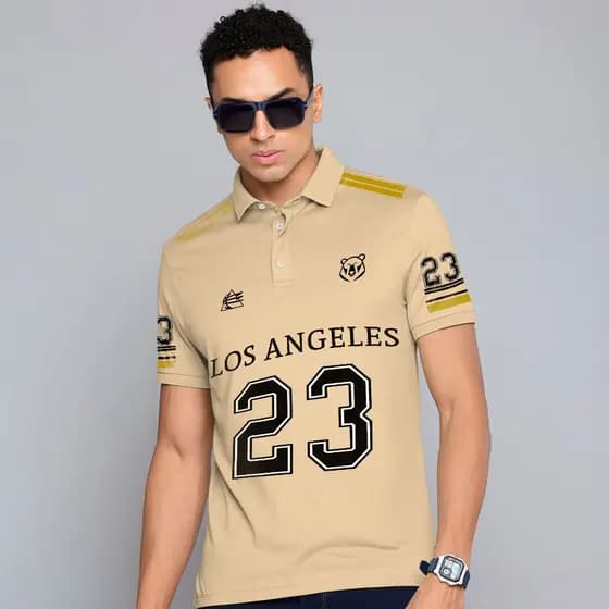 Camisa Polo Los Angeles 23 Masculina Camiseta Street Wear T-shirt Piquet