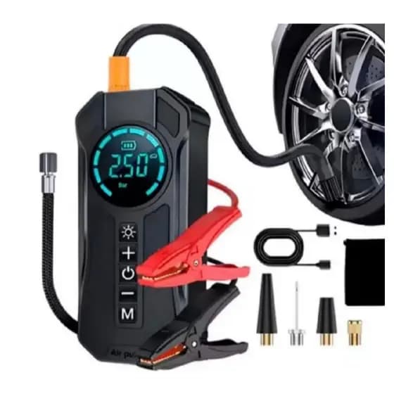 Auxiliar de Partida Portátil Com Compressor de Ar De Pneu Jump Starter Air 120w
