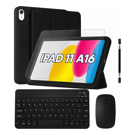 Capa Smart+ Película+ Caneta+ Teclado Mouse Para iPad 11 A16