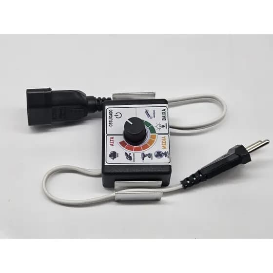 Dimmer Bivolt 1000W 10A com Tomada Controlador para Lixadeira Esmerilhadeira Furadeira 110V 220V