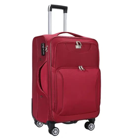 Mala Viagem Grande 32kg Poliéster Com Cadeado Bolsos Frontais - Cadeado TSA