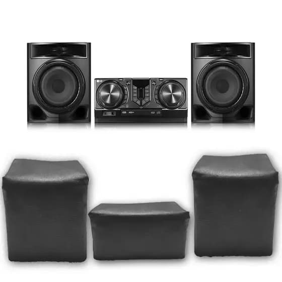 Kit 3 Capas Pra Mini System LG Cj44 Impermeável Preta UV