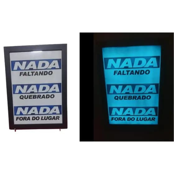 Quadro NADA FALTANDO NADA QUEBRADO NADA FORA DO LUGAR