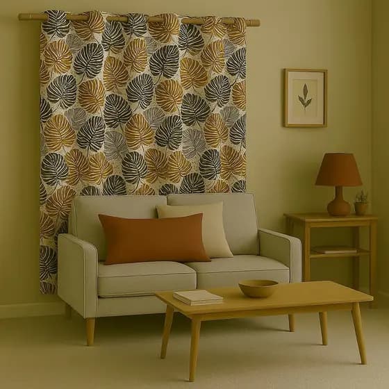 Cortina Decorativa Cozinha Sala Quarto 2,80 x 2,70 Cortina Estampada CORTINA GRANDE