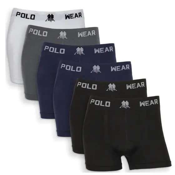 Kit 5/10 Cuecas Boxer Polo Wear ORIGINAL Microfibra Sem Costura Atacado