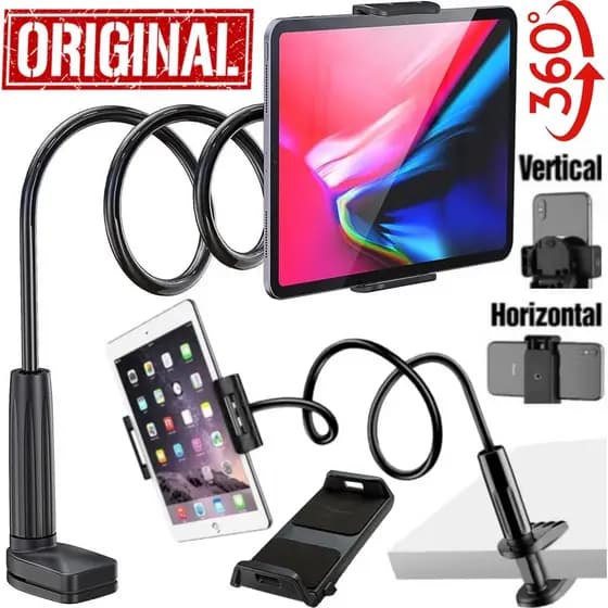 Suporte Para Tablet iPad Celular Braço Articulado Flexível De Mesa Cama Clipe Haste 360 Ajustável Garra Universal Selfie