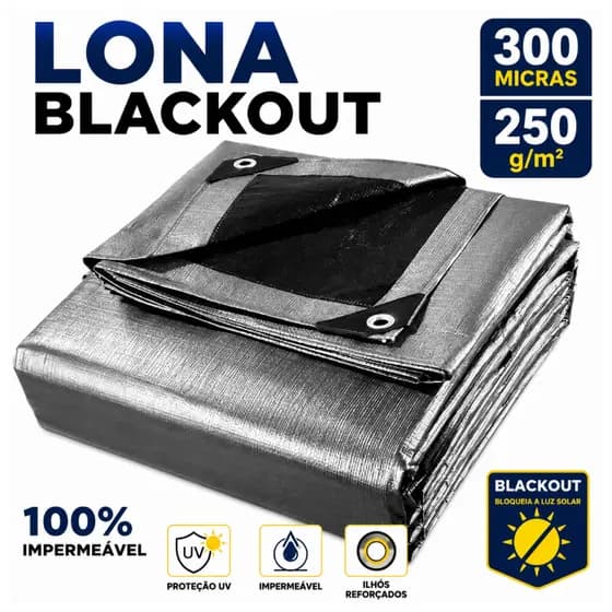 Lona 3X2 EXTRA FORTE Impermeável Blackout DUPLA FACE Proteção UV 300 Micras 250G/M² Grossa Multiuso