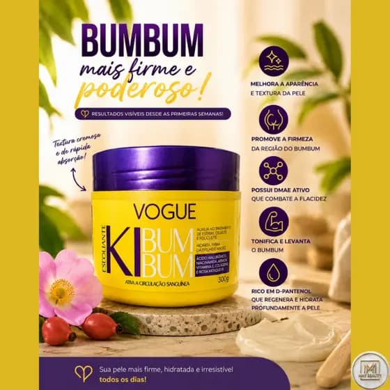 Esfoliante Vogue Ki Bum Bum 300g | Cuidado Completo para a Pele do Bumbum