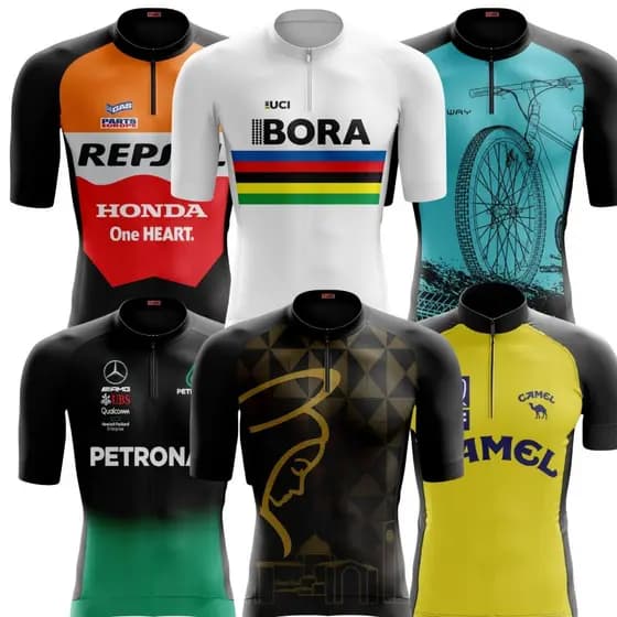 Camisa Ciclismo Masculina Camiseta Manga Curta Proteção UV Roupa Bike Pedal Mtb