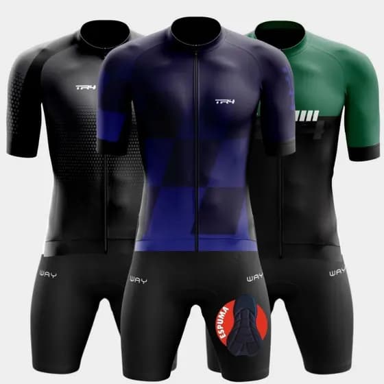 Conjunto Ciclismo Masculino Kit Camisa Premium Short Bermuda Acolchoado Espuma Bicicleta Pedalar