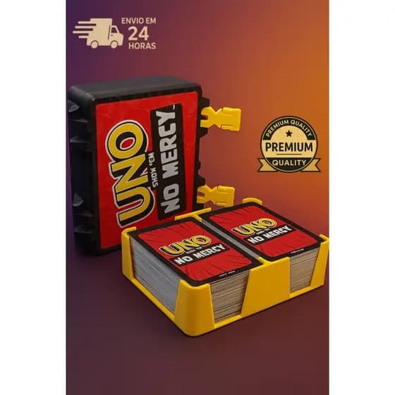 Caixa Jogo Cartas Uno No Mercy Original Box Protetor Organizador